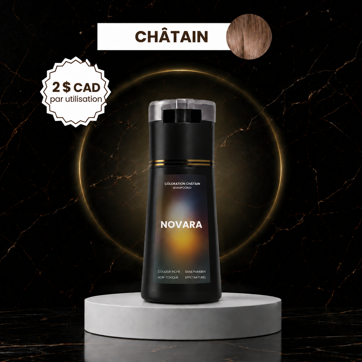 NOVARA — chatain — 2 $ CAD par utilisation